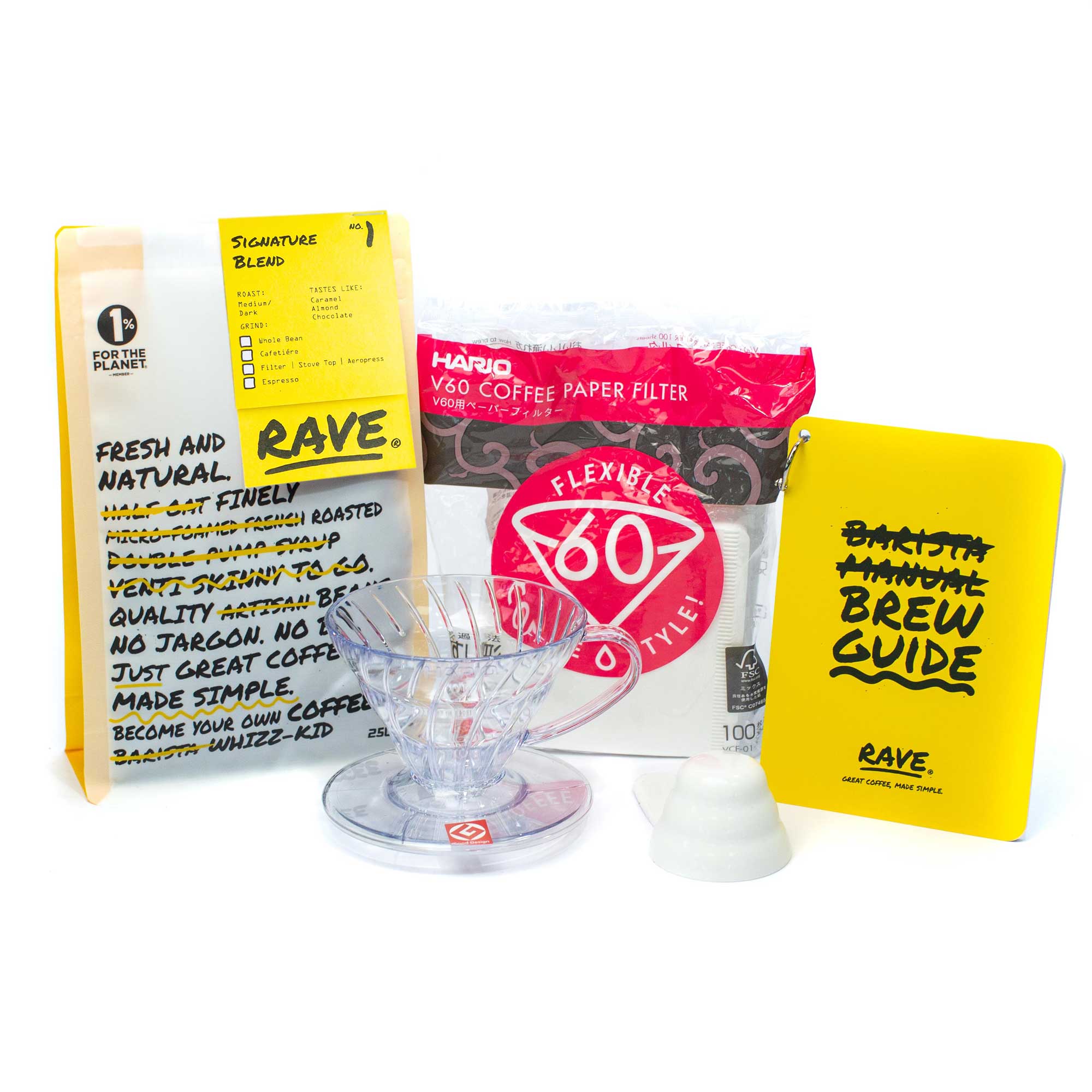 Hario v60 Filter Coffee Gift Box RAVE COFFEE