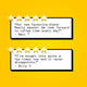 Two customer reviews on a yellow background, each with five gold stars—one praises the smoothness of RAVE COFFEE Signature Blend Nº 1; another says these coffee beans never disappoint after multiple purchases.