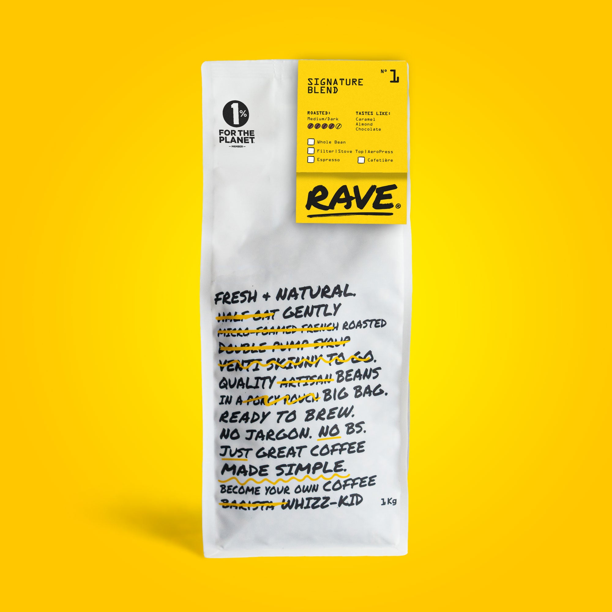 Rave Coffee - Signature Blend Freshly Roasted Whole Beans Coffee