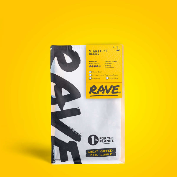RAVE Signature Blend  Coffee Beans 1kg or 250g – RAVE COFFEE