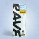 Coffee package with 'RAVE' branding on a light blue background