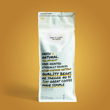 Ethiopia Bench Sheko Nº 307 - 1kg coffee bag back view showing brand and label details