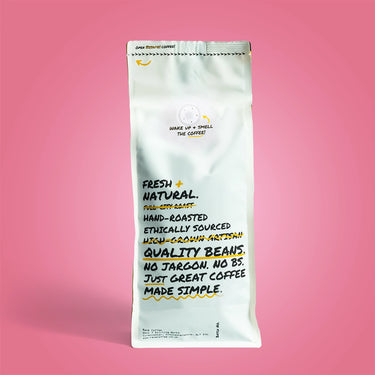 Guatemala Acatenango No 310 -  1kg coffee bag back view showing brand and label details