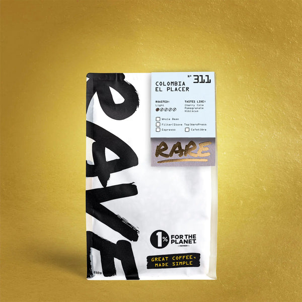 Colombia El Placer Nº 311 coffee bag front view showing brand and label details