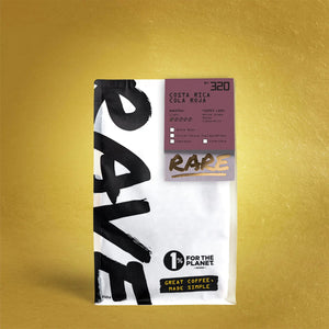 Costa_Rica_Cola_Roja No 320 -  250g coffee bag front view showing brand and label details