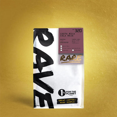 Costa_Rica_Cola_Roja No 320 -  250g coffee bag front view showing brand and label details