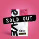 A bag of RAVE COFFEE's Honduras Finca La Valentina N°325 honey processed coffee with a bold SOLD OUT banner, set on a pink background. The bag displays 1% For The Planet and reads: Great coffee, made simple.