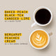 Two cups of coffee on a beige background with text about coffee flavors.
