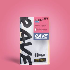 339 Guatemala Sugarcane Decaf 250g coffee bag front view showing brand and label 