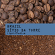 Coffee beans and ground coffee with 'Brazil Sçócio da Torre' label