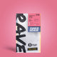 A bag of Rave Coffee Company Guatemala Santa Elisa single origin coffee, featuring a white and black design with a pink and blue label, set against a solid pink background.
