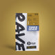 A bag of One Coffee Luganda Buuku single origin coffee stands upright against a solid mustard-yellow background. The packaging is white with bold black brushstroke lettering on the left, a gold label at the top right, and a blue banner reading 'Single Origin'.