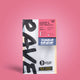A bag of RAVE's Guatemala Bosques de San Francisco Nº 52 coffee stands upright on a pink background. The bold packaging features a pink label and highlights this balanced, sweet coffee with red apple and toffee notes.