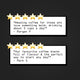 Two white boxes on a dark background show five gold stars for RAVE COFFEE’s Strong AF Blend Nº 666. Reviews from Morgan P and Mark S highlight its bold, flavorful taste and say it’s perfect for daily drinking.