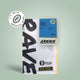 A 500g bag of RAVE COFFEE Brazil Guima Estate Green Coffee Beans stands upright on a light green background, displaying eco-friendly and 1% For The Planet logos with bold, modern packaging.