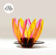 The Hario Suiren Ribs (set of 6) is a modern, sculptural set with curved, translucent yellow and pink ribs arranged vertically on a black base, inspired by the iconic Hario V60 Suiren dripper design.