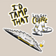 The Sticker Pack Illustrated by Abigail Hudspith for RAVE COFFEE features playful art with 