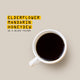 A white coffee cup with black Peru La Palma Geisha Nº 389 by RAVE COFFEE sits on a beige background. Beside it: Elderflower, Mandarin, Honeydew in black text, with the first three words highlighted in yellow.