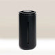 The Timemore French Press U is a sleek, matte black travel mug with a lid and a vertical transparent borosilicate glass window to reveal the liquid level, shown against a neutral background.